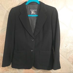 Burberry wool & camel hair black jacket. Size 10